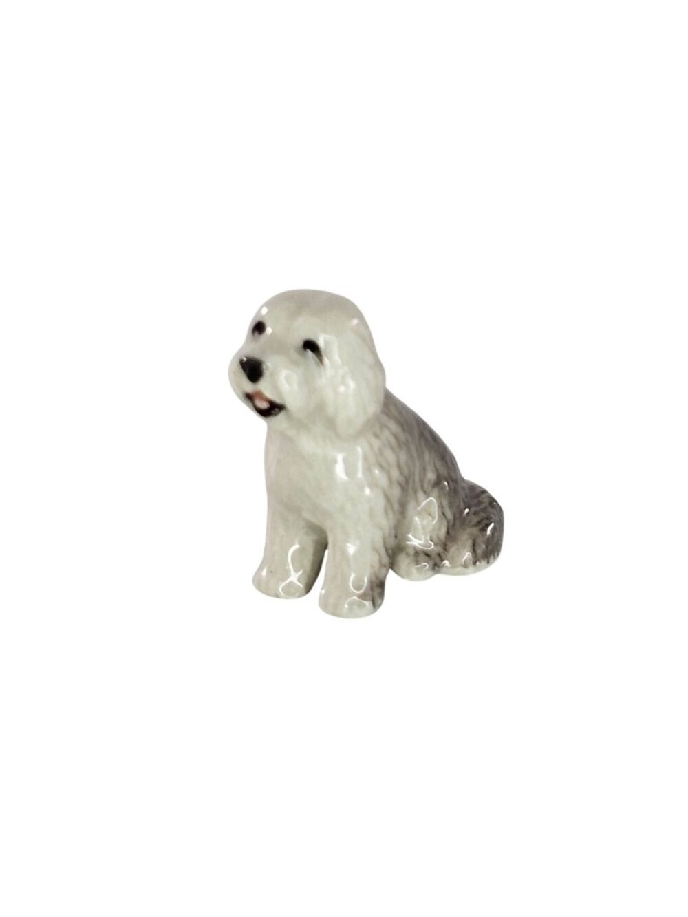 Klima Porcelain Super Mini Old English Sheepdog Figurine Collectible Miniature